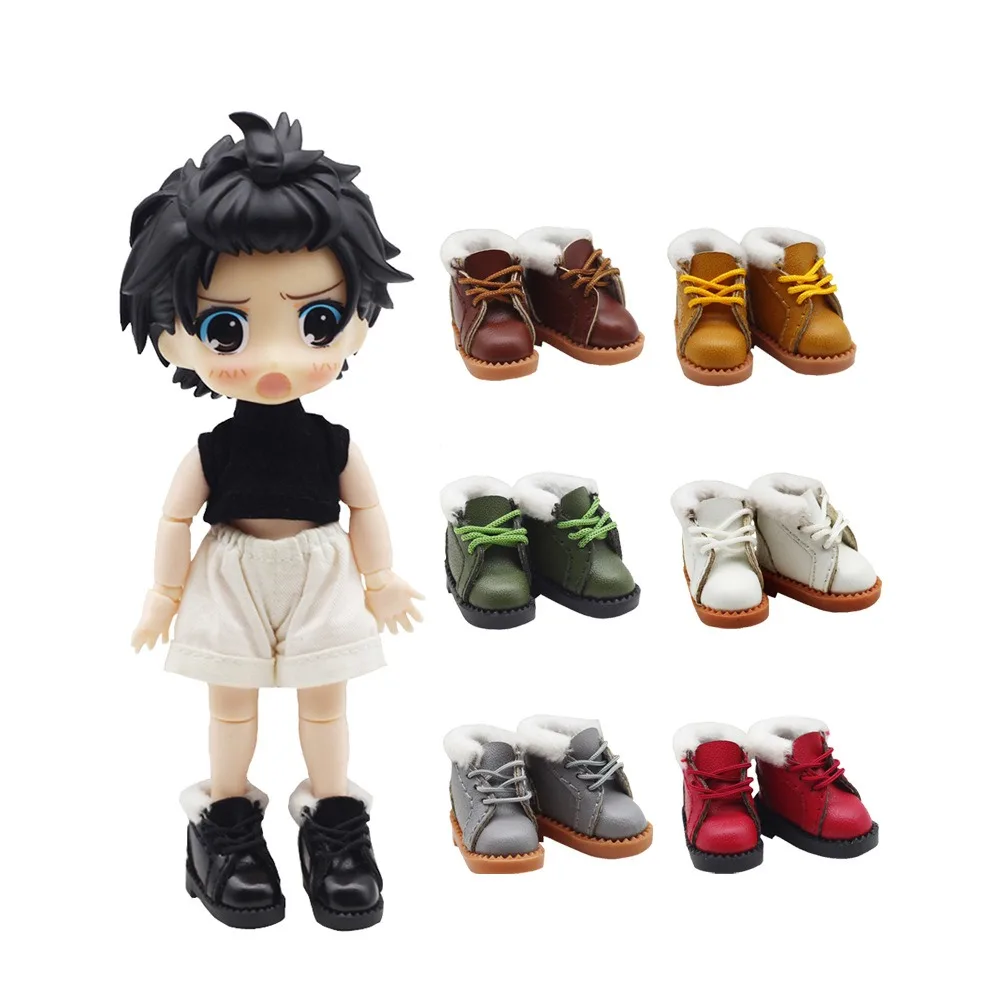 BJD Doll Childrens Gift Accessory Toy ob24 Dolls Shoes Accessories Doll Clothes Accessories Doll Winter Boots Mini Doll Shoes