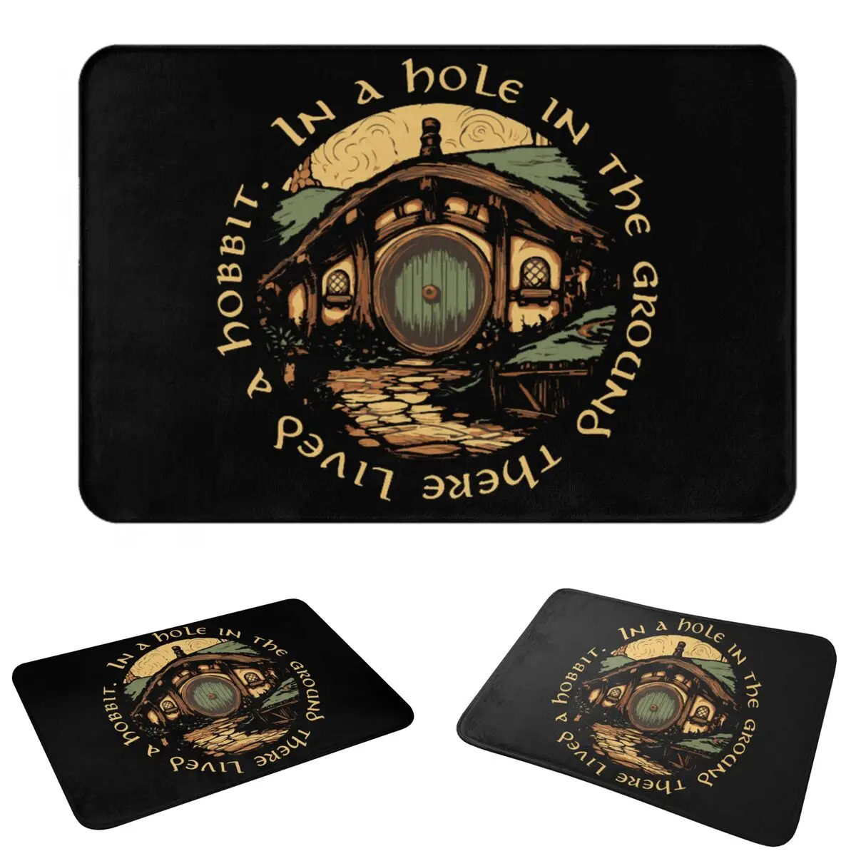 In A Hole In The Ground There Lived A Hobbit Anti-slip Doormat Floor Mat Sand Scraping Carpet Rug for Kitchen Entrance Home Room