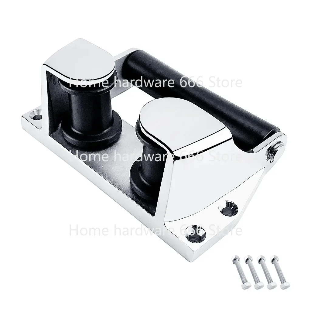 Stainless Steel 316 Heavy Duty Boat Bow Fairlead Roller Chock Wheel Marine Cleat  Bollard Anchor Roller Hardware Accessories