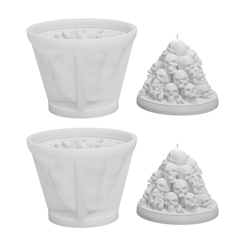 

2 Pcs Mould Halloween Silicone Molds Ornament Molds Plaster Molds Dropship