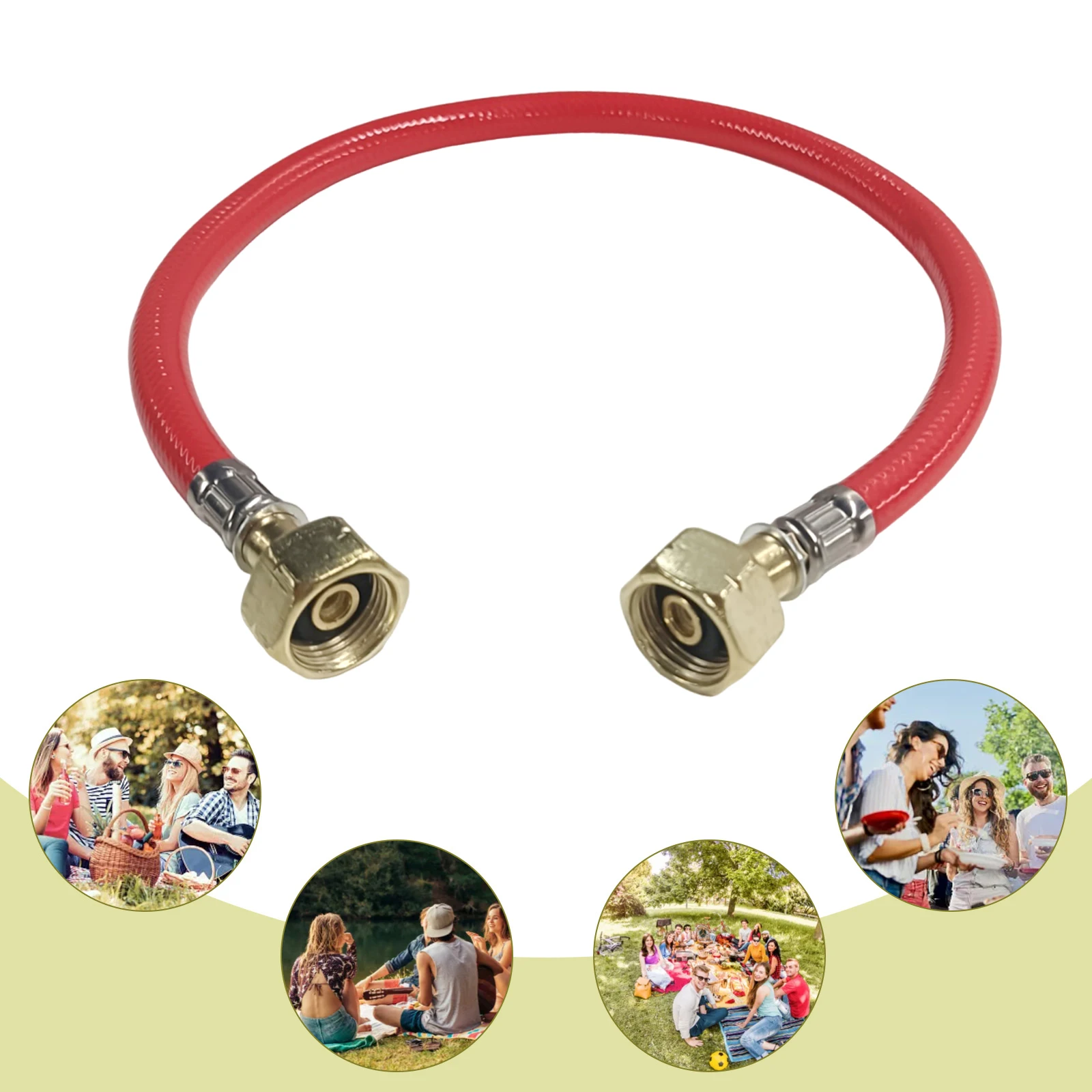 LPG Tank Mutual Inflation Connector Eastern European LPG Refilling Bridge Joint Rubber Hose Durable Outdoor Stove Accessories