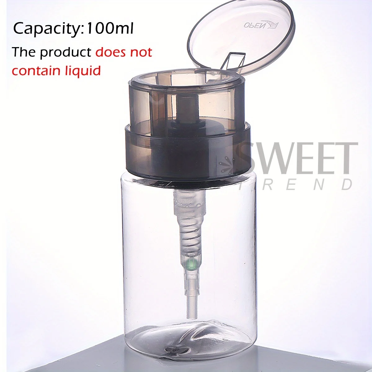 2 قطعة 100 مللي فارغة مسمار الفن البولندية زجاجة نظيفة دفع مضخة موزع السائل زجاجة تخزين المطهر مزيل الحاويات مانيكير أداة