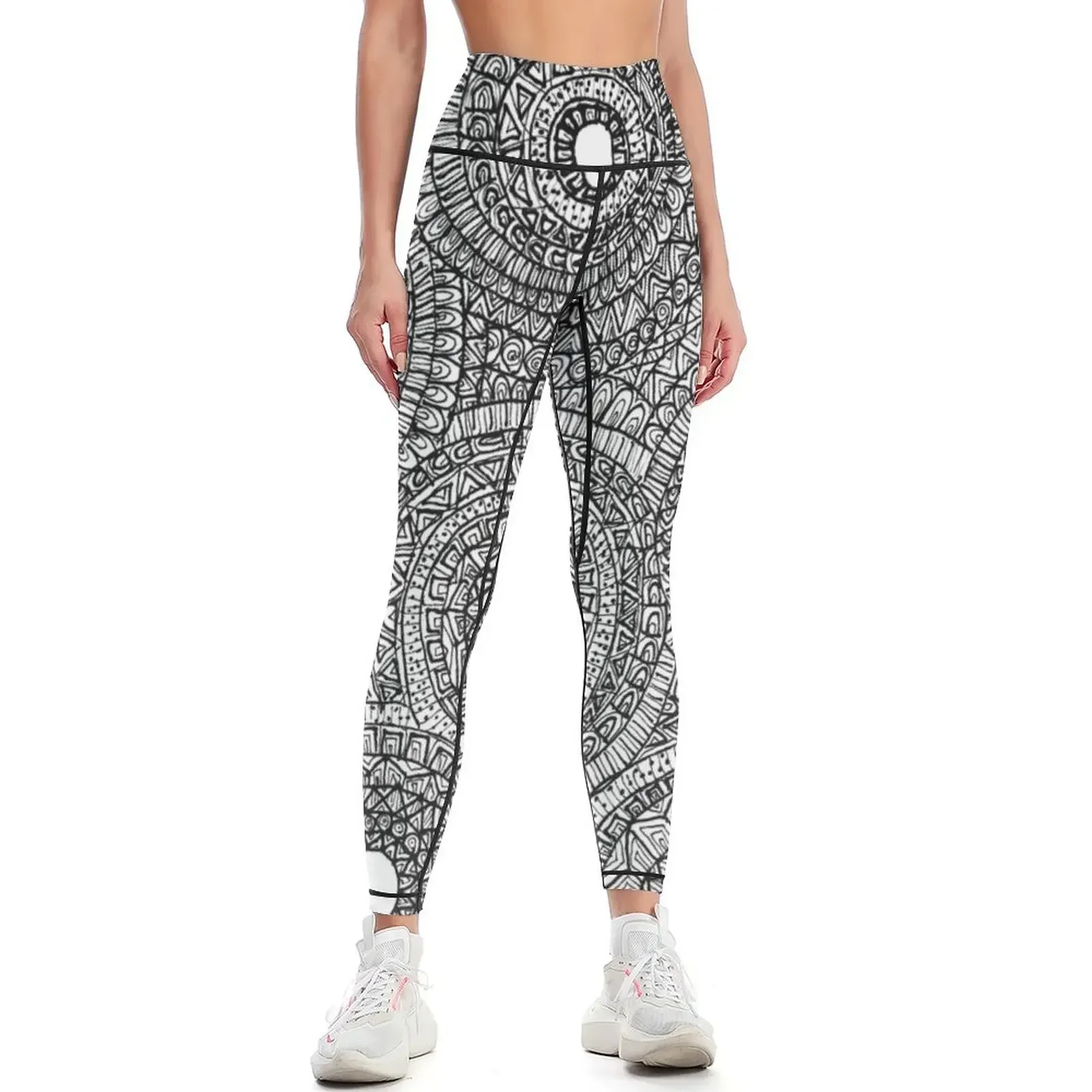 

Intensely detailed drawing sort of inspired by gears Leggings workout shorts jogging pants sport legging Womens Leggings