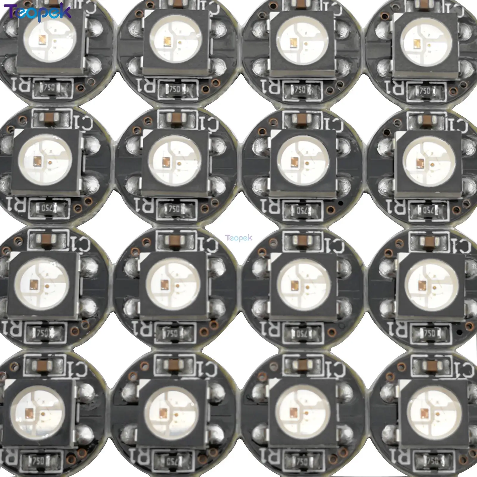 50-1000pcs WS2812B 내장 WS2811 IC LED 칩 5050 SMD 미니 PCB 보드 (10mm * 3mm) 방열판 DC5V 로 개별 주소 지정 가능