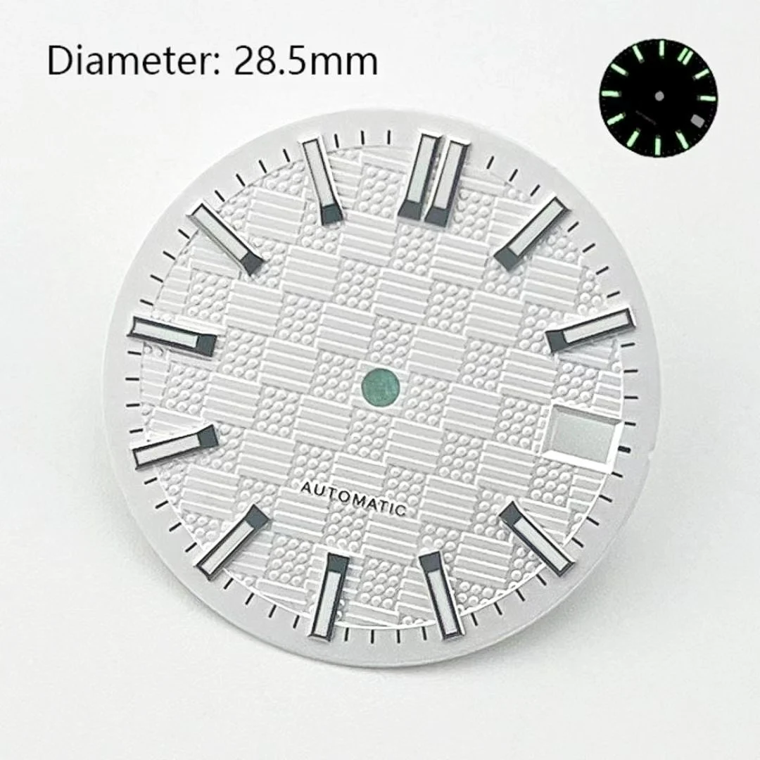 

28.5mm green luminous N H35 sterile dial watch accessories watch module watch parts