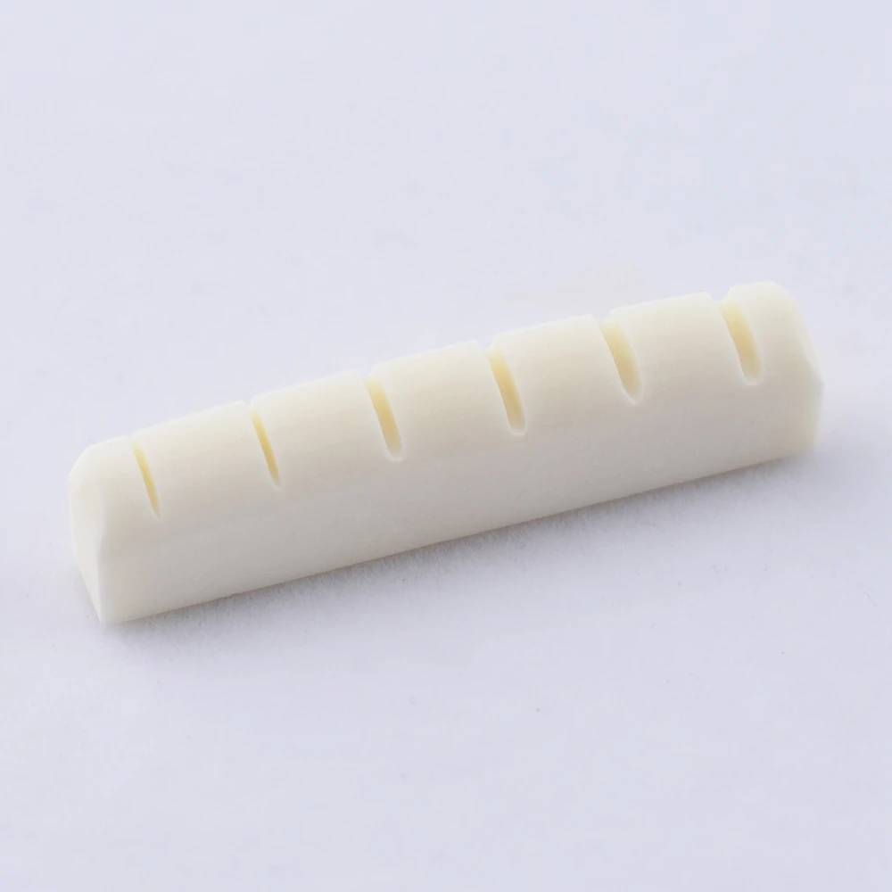 1 Piece Real Slotted  Bone Nut For Folk  Acoustic Guitar / Electric Guitar   42MM/43MM*6MM*9MM