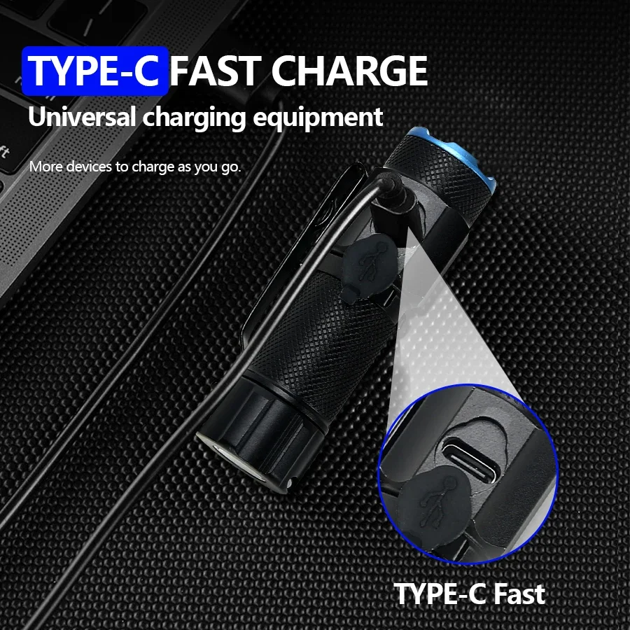 Ultra Bright Mini P50 LED Flashlight Outdoor Hat Clip Torch USB C Rechargeable with Tail Magnet Camping Hunting Emergency Lamp