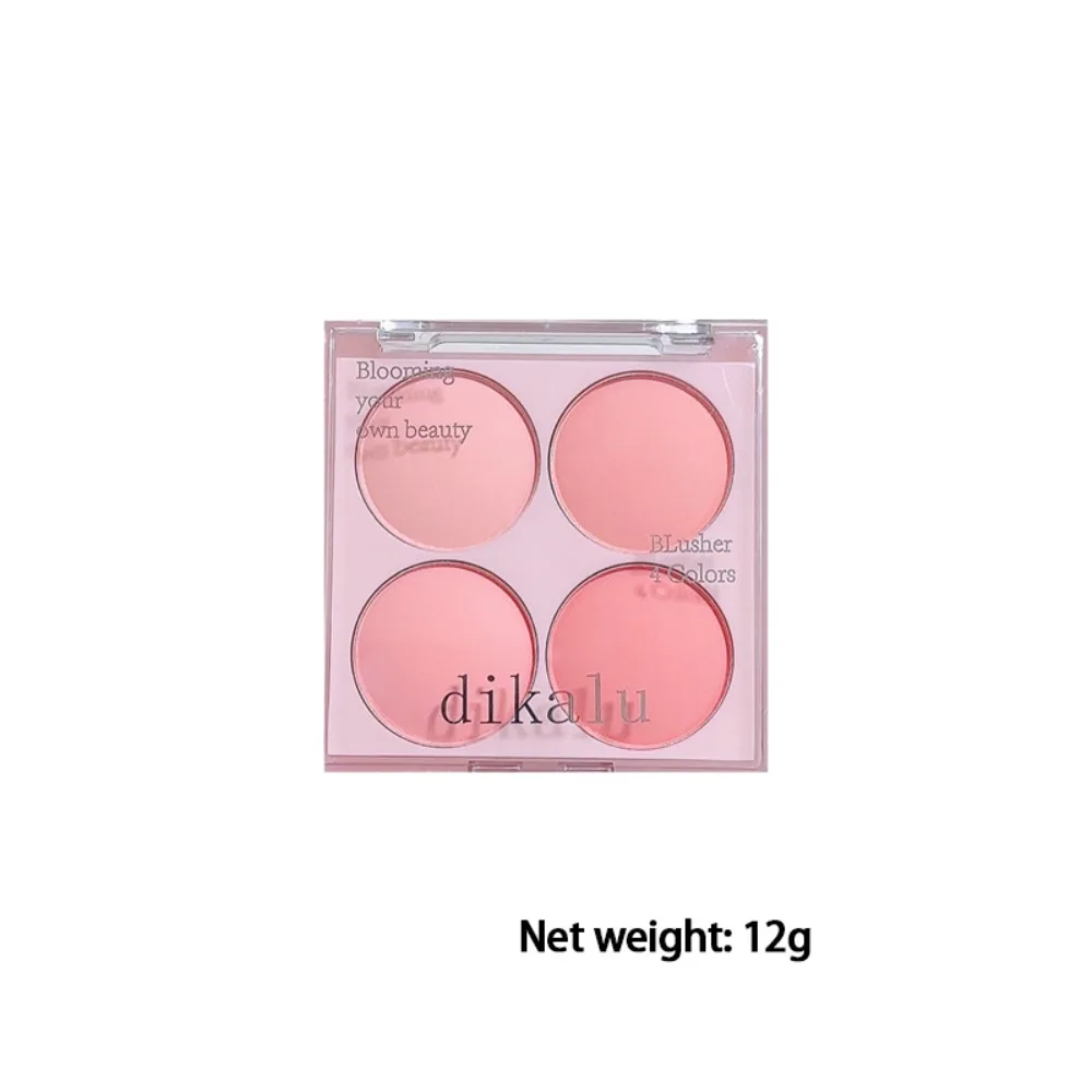 Nieuwe 4-kleuren Matte Blusher Matte Shimmer langdurige Poeder Blusher Gezicht Verhelderende Gezicht Verhelderende Poeder Cosmetica