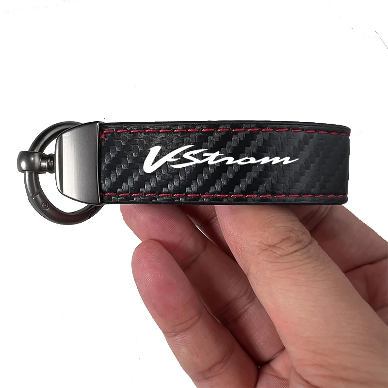 Motorcycle Trinket Keyring PU Leather Keychain DIY Key Chain Holder Key for SUZUKI VSTROM DL250 V-Strom RAIDER SV650 Hayabusa