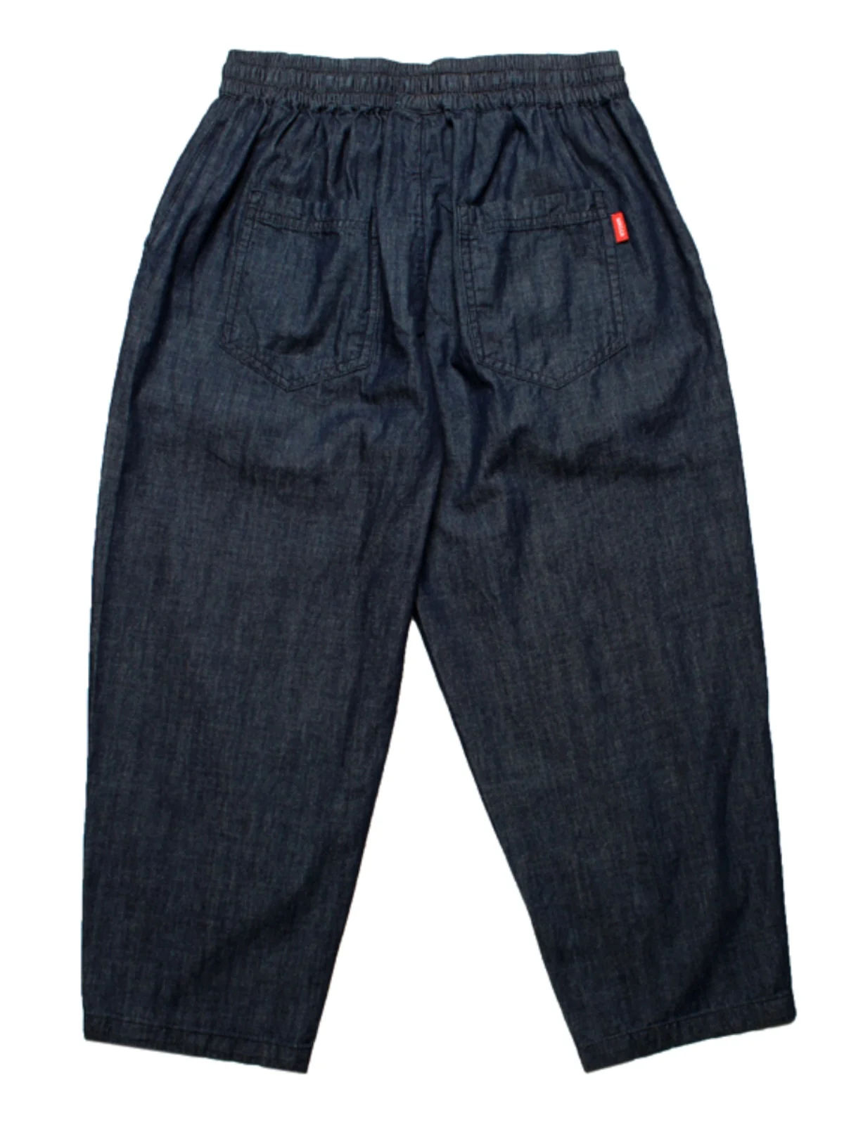 ウォッシュドコットンバルーンパンツルーズストレートレッグハーランスタイル若々しいカジュアルジーンズ薄型モデル7フィート丈ピュアカラー