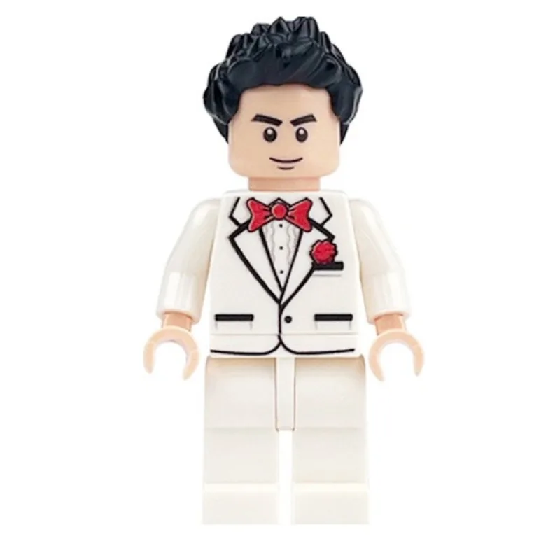 1602 دمية زفاف للأطفال تجميع جزيئات صغيرة مع هدية عيد ميلاد على شكل رأس هانفو للعروس، شخصيات كرتونية. #6