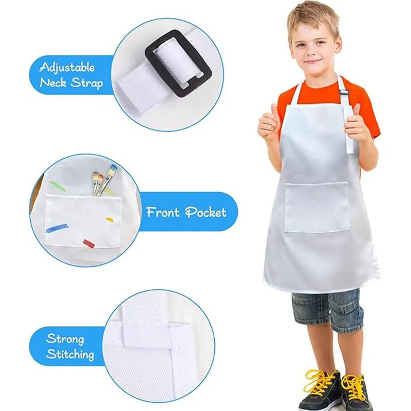 

Children Chef Apron for Kitchen Boys Girls, Pinafore+Hat Sets, Perfect for Kitchen Craft Painting Cooking