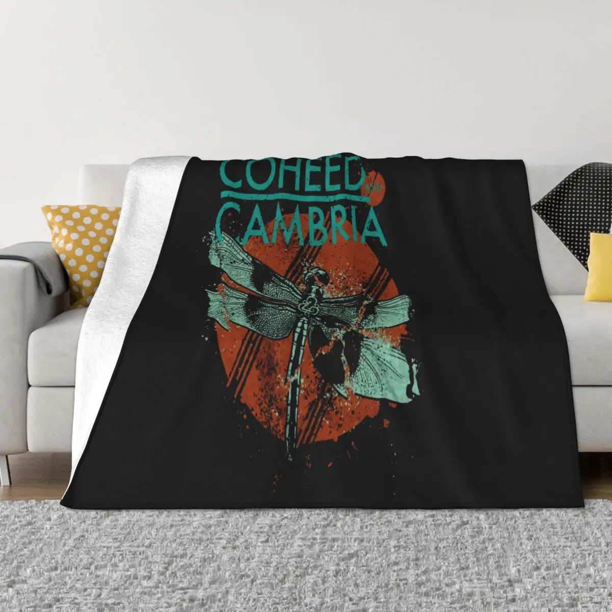 Coheed Cambria Dragonfly Soft Slim Fit New S M L Xl 2X Official New Design Family Throw Blanket