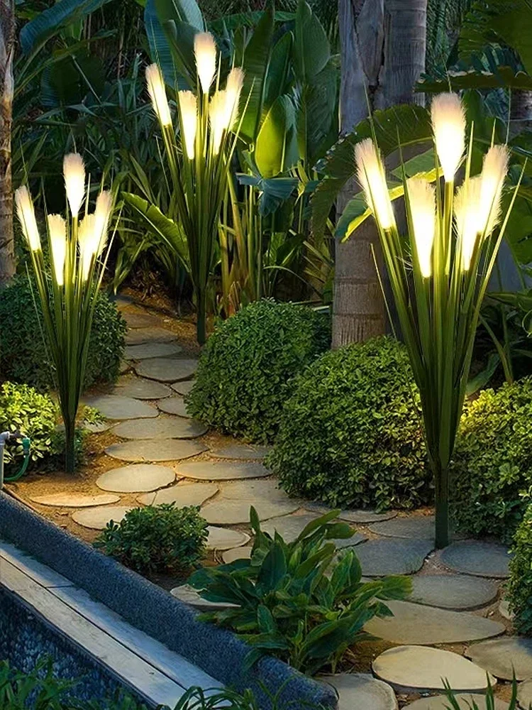 LED fiber optic reed  Ground plug Outdoor waterproof garden landscape Lighting decorative light