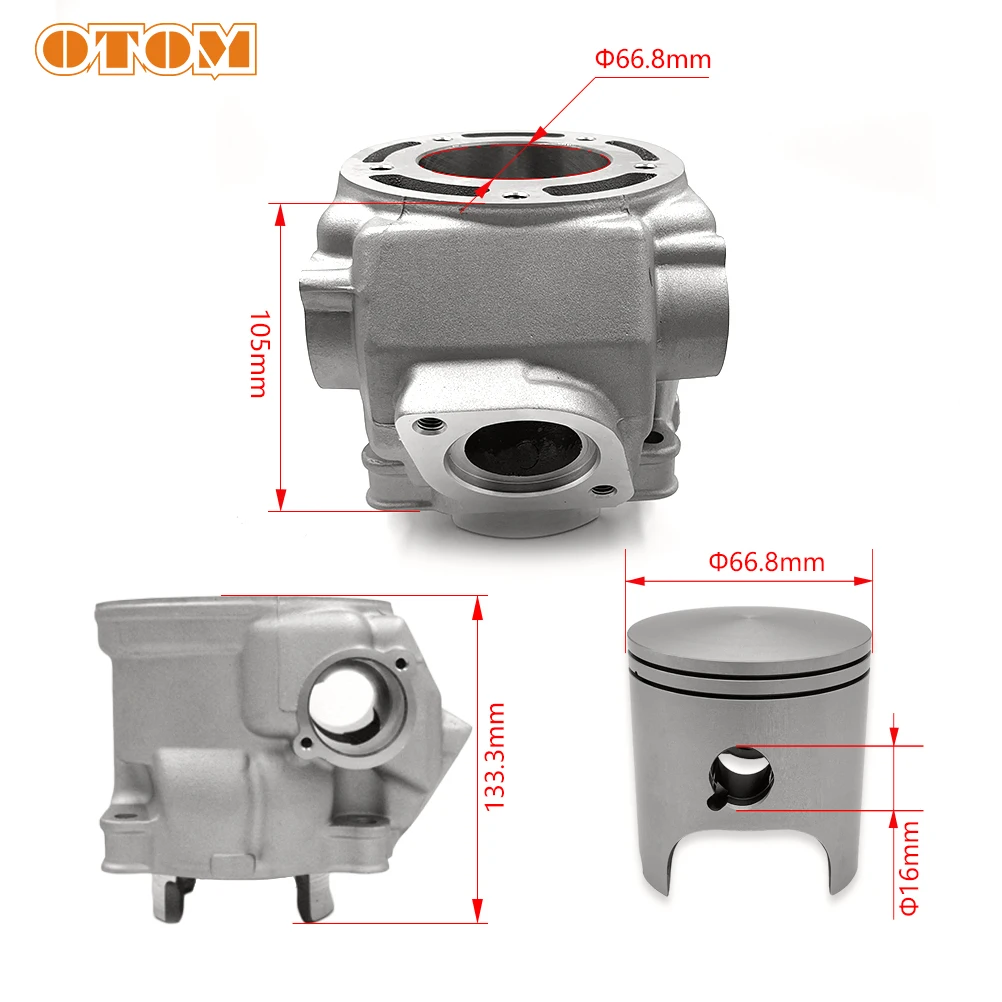 DT230 Motorcycle 66.80mm Cylinder Block Piston Ring Kits For YAMAHA LONCIN MT250 TSE250R KT250 Hengjian 250 KEWS K18 K16 K19 K20 - view 2
