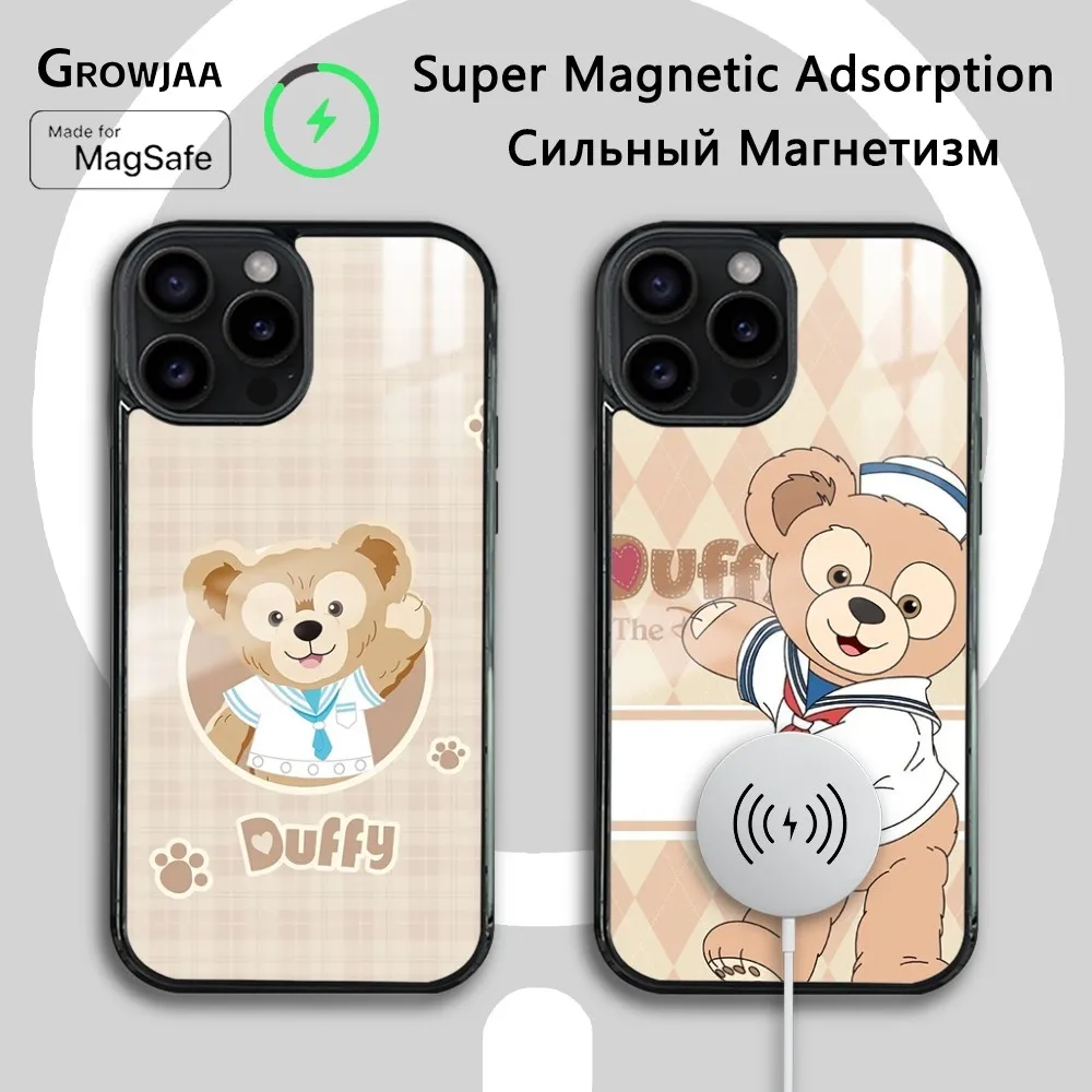 Disney Bruin Duffy Magsafe Phone Case For iPhone 15 14 13 12 11 Pro Max Plus Mini Shockproof Mirror Wireless Magnetic Cover