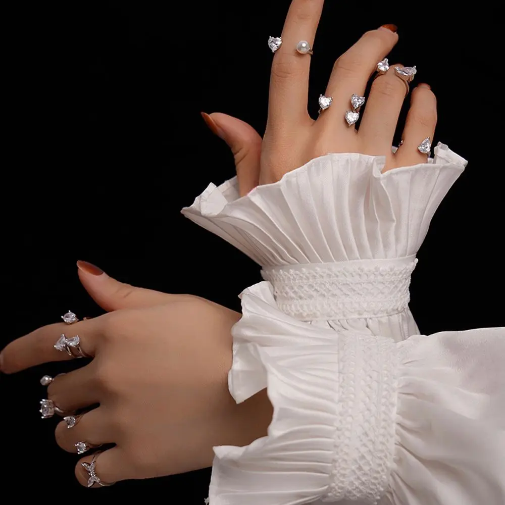 Cool Elegant Rhinestone Zircon Fashion Luxury Fashion Jewelry Female Ring Korean Style Ring Open Finger Ring