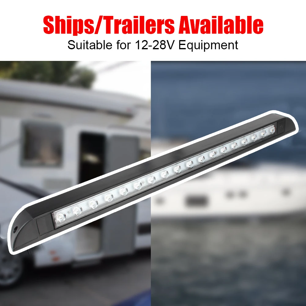 

12-28V 6000k 18 LED Awning Lamp Outdoor Camping Light Equipment for RV Caravan Interior Wall Lamps Trailer Exterior Lamp