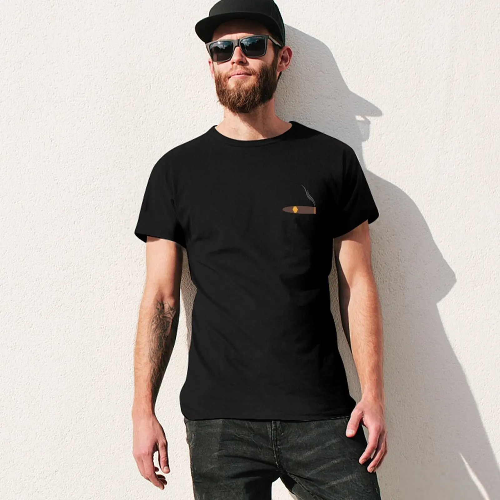 Simple Cigar Smoker / Cuban Cigar Smoking T-Shirt Summer Festival T-Shirt view 3