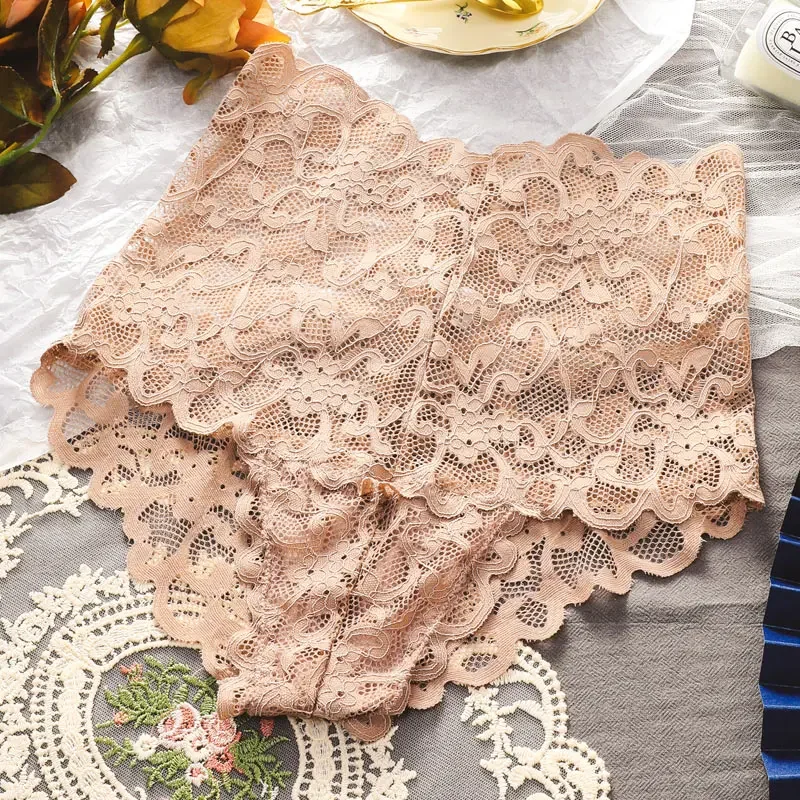 Damenunterwäsche, Eisseide, hohe Taille, Bauchlift, Hüfte, Spitze, reine Baumwolle, antibakteriell, Schritt, kleines Mädchen, Shorts, Kopf, Sommer, dünn, S