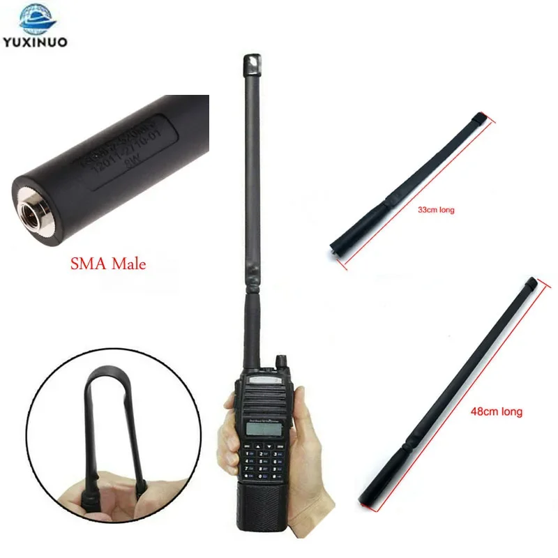 Foldable CS Tactical Antenna SMA-Male Dual Band VHF UHF for Ham Radio RT3S Baofeng UV-5R TYT MD380 Wouxun KG-UV8D KG-UV9D Plus