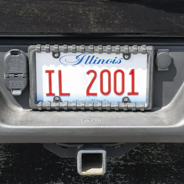 

License Plate Frame Bumper Guard, Black