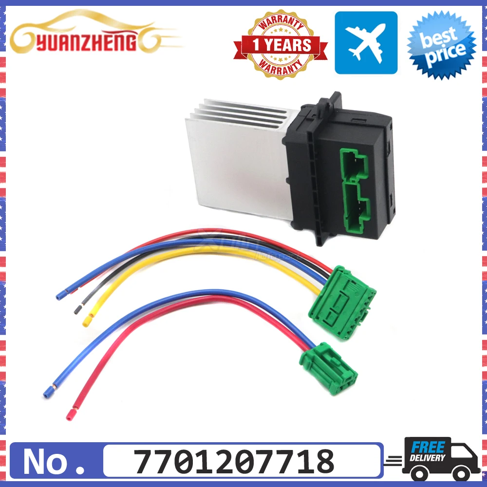 

CAR Heater Blower Resistor Connector Wire 7701207718 7701048390 For Renault Citroen C2 C3 C5 Peugeot 406 107 207 607 6441L2