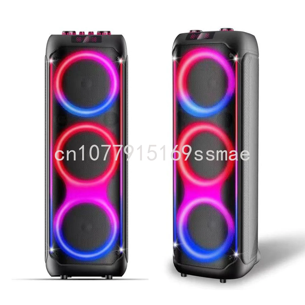 3x8 Inch High Power 8inch Sound Box Big Battery Blue Tooth Wireless Active Stage Trolley Outdoor Speakers