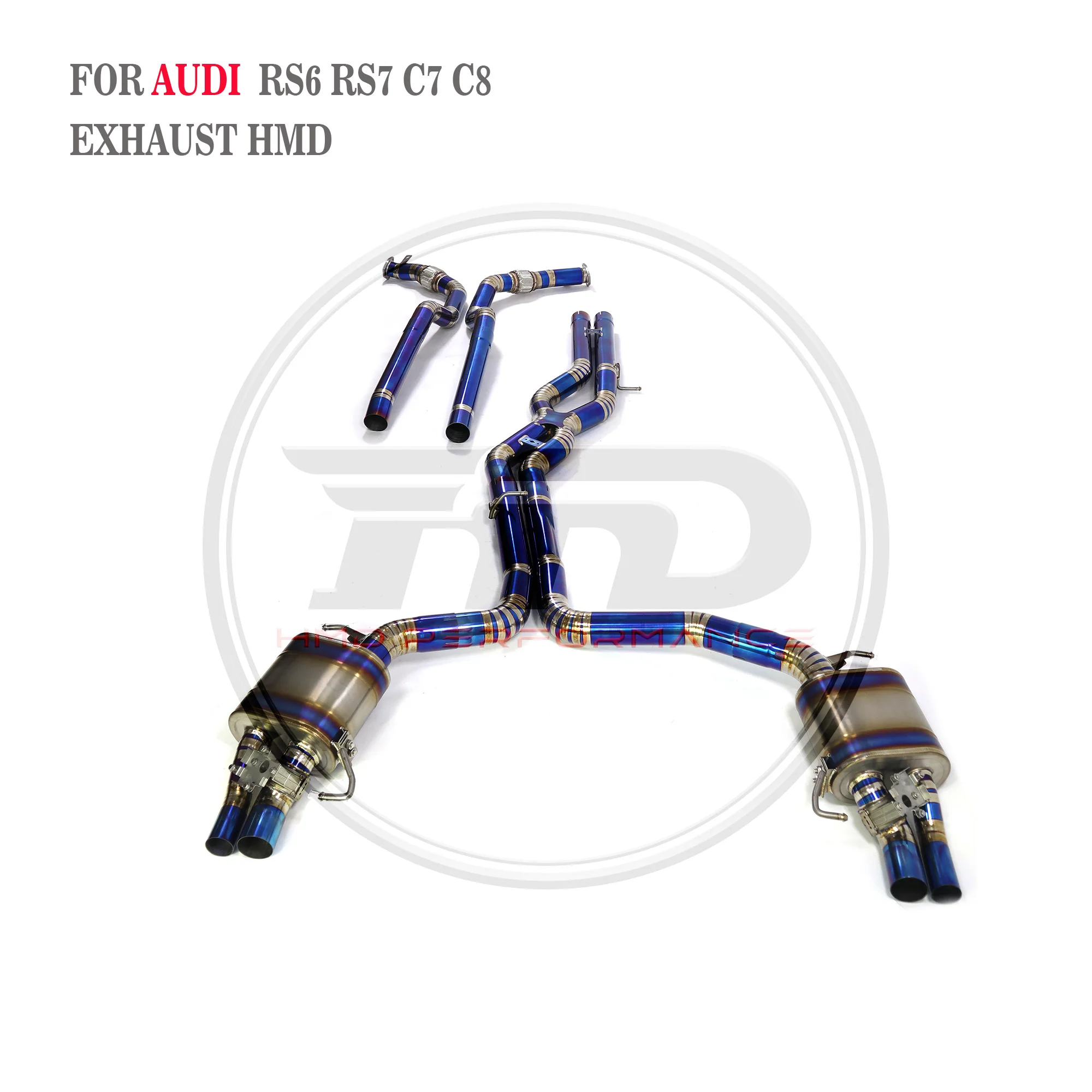 

HMD Titanium Alloy Exhaust System Catback for Audi RS6 RS7 C8 4.0T Muffler With Valve Link Pipe