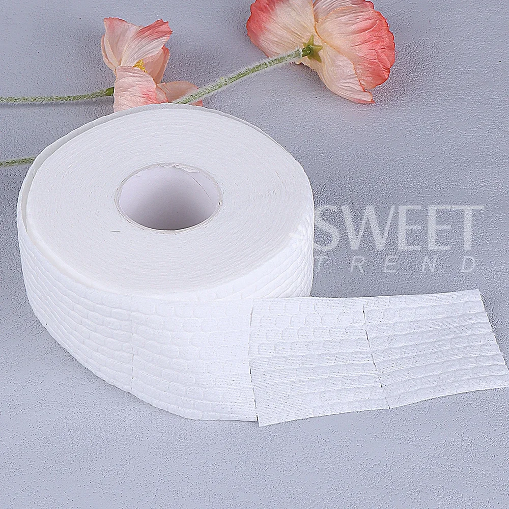 500/1000 قطعة مسمار مسح منصات القطن مسمار مانيكير مزيل طلاء الأظافر الأنظف ورقة نقع مسمار تنظيف مانيكير أداة لفة صغيرة مسح #6