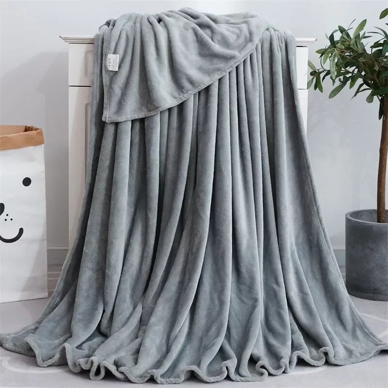 [UK Stock] Flannel blanket for sofa blankets 200x230cm /150x200cm/130x150cm Soft Velvet Blanket Plush Soft Comfy Thick