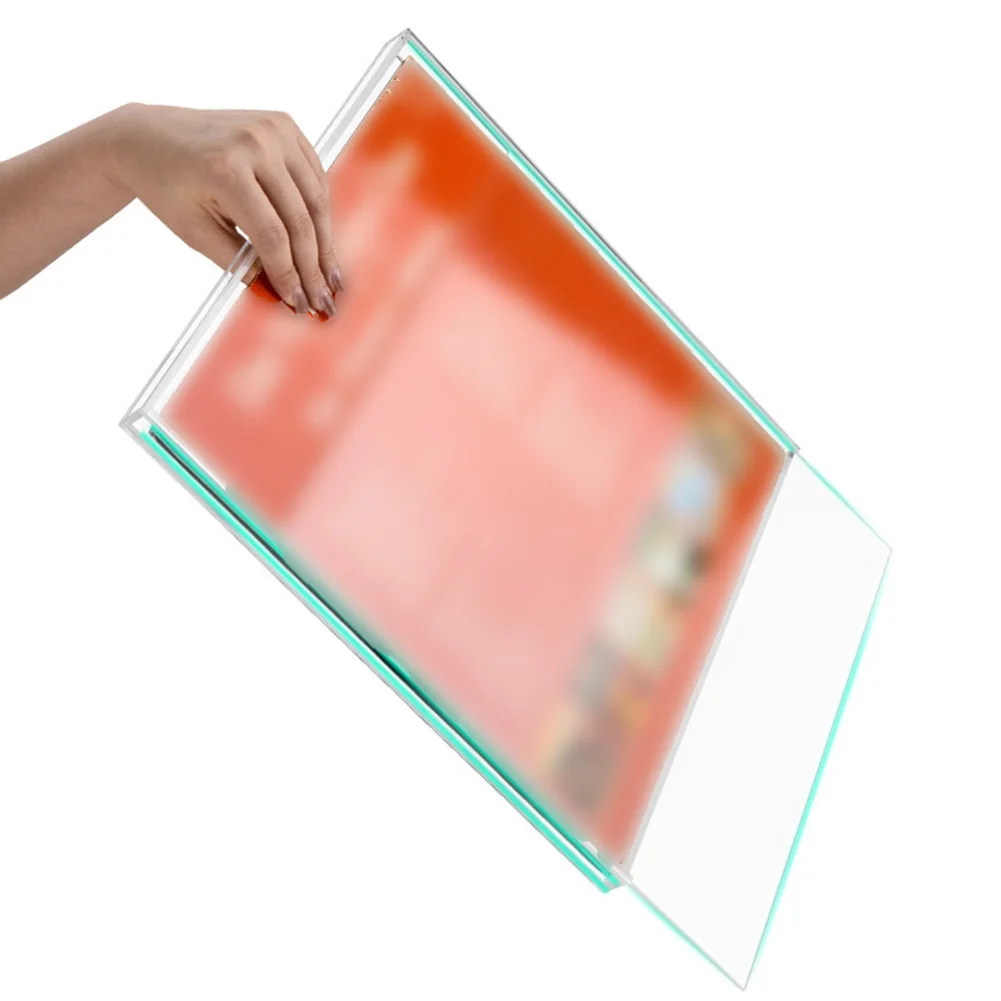 Clear for acrylic Display Box for Vinyl Records Wall Mounted 32.5 x 32.5 x 1.9 cm Storage Organizer for Records Magazines Papers