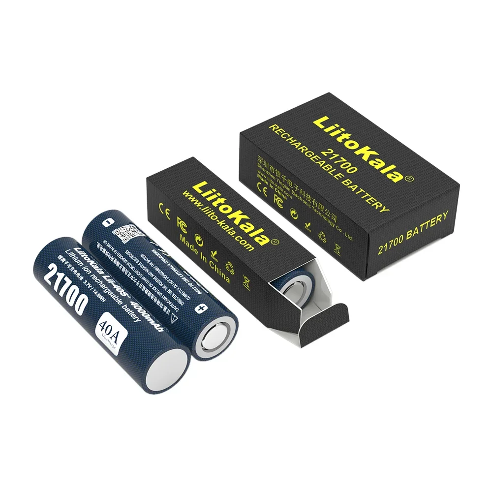 LiitoKala Lii-40S Li-ion 3,7 V 4000 mAh 21700 ogniwo litowo-jonowe akumulator 40A rozładowanie 21700 akumulator