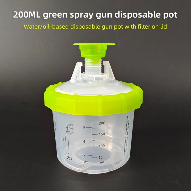 

200ml spray gun free wash pot disposable free wash gun Cup car paint spray gun plastic pot inner bladder Cup