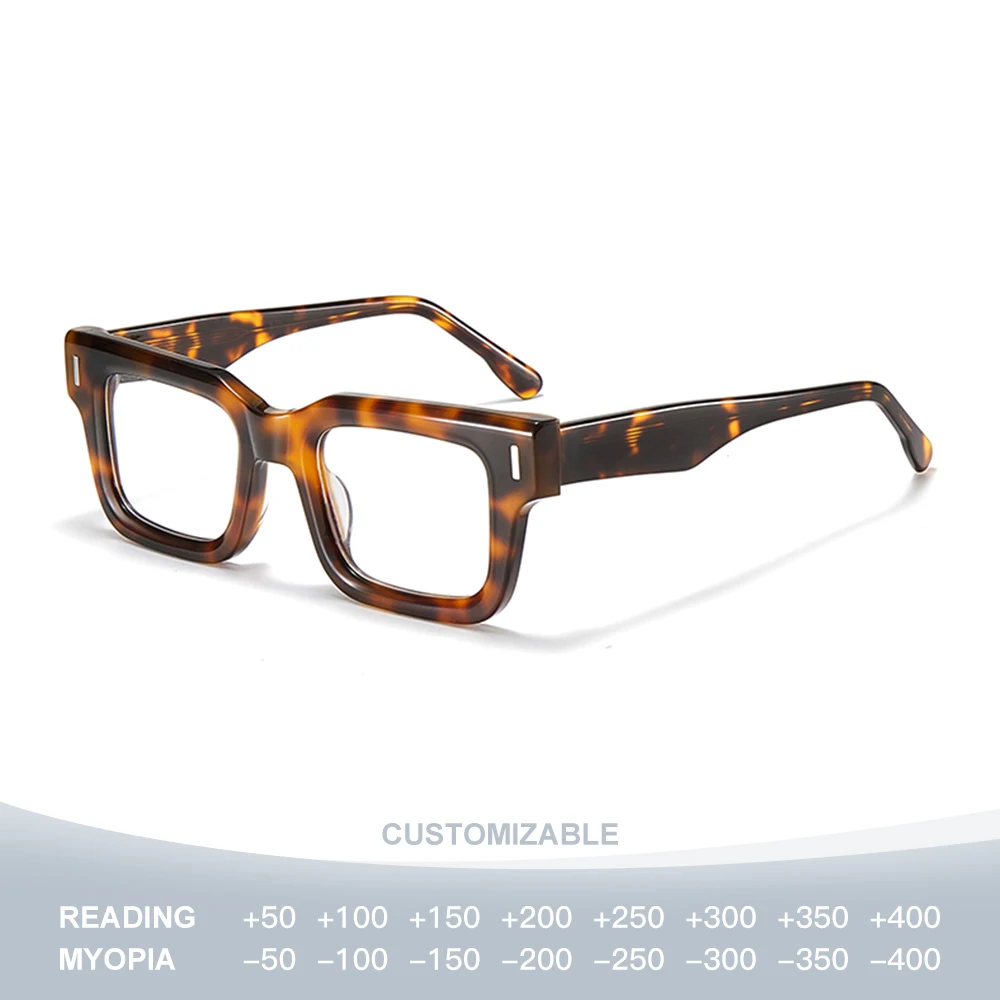 

Luxury Acetate Prescription Eyeglasses Frames Vintage Fashion High Quality Premium Mens Womens Optical Glasses photochromic lens