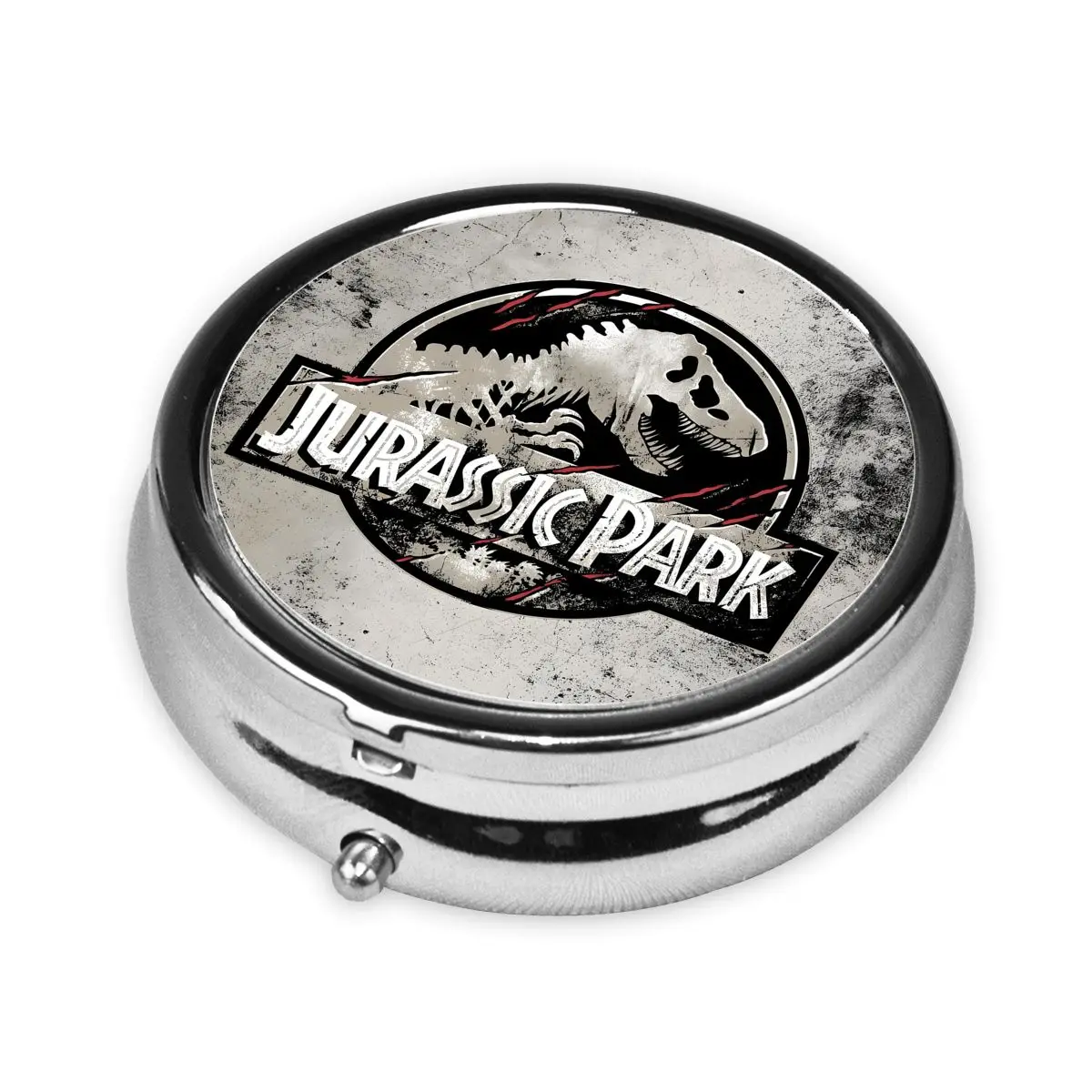 J-Jurassics حالات حبوب منع الحمل الصغيرة المحمولة لمحفظة الخيال العلمي الخيال ديناصور فيلم الطب حقيبة للتخزين صندوق حبوب منع الحمل للسفر