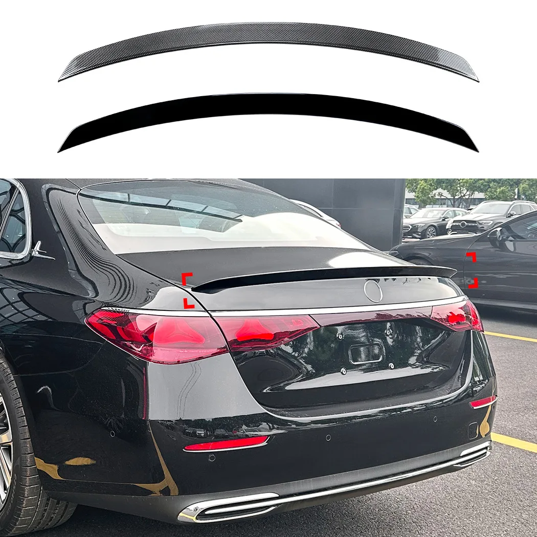 

For Mercedes Benz E Class W214 Saloon/Sedan 2024 2025 2026 Rear Window Roof Car Spoiler Wing ABS Black Carbon Tuning