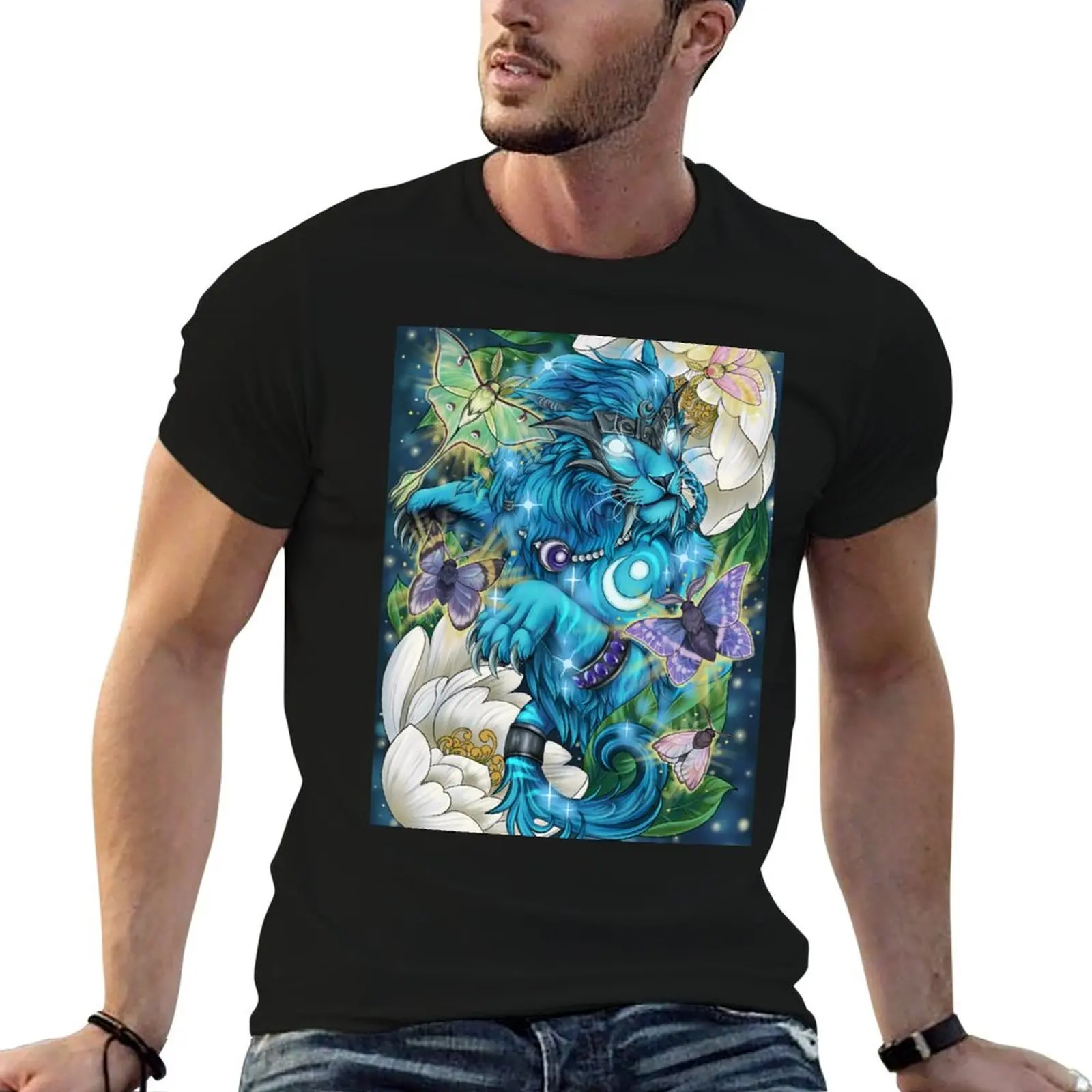 

man t of Ghost Cat t the shirts printed man for shirts Pridemother anime T-Shirt Druid for