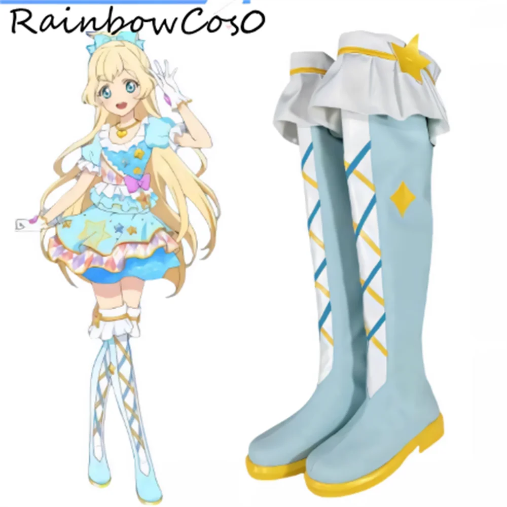 

Shiratori Hime Aikatsu Aikatsu! Обувь для косплея, ботинки, игра в стиле аниме, вечеринка на Хэллоуин, RainbowCos0 W5228