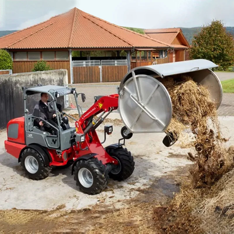 LANDWARD Factory Customized Wheel Diesel 8160 Loader High Quality Kubota Agricultural Loader CE Diesel Forklift With Attachments