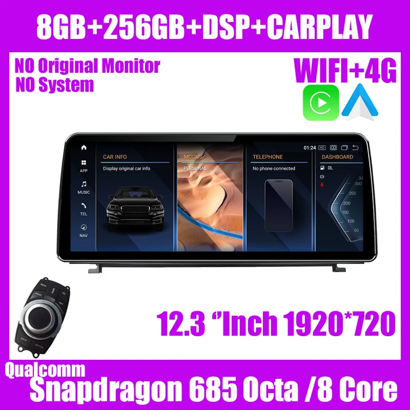 12.3'' Auto GPS Stereo Carplay Radio Navigatie speler Android 14 Voor BMW Z4 E89 2009-2016 Multimedia Head Unit 2K Snapdragon 685