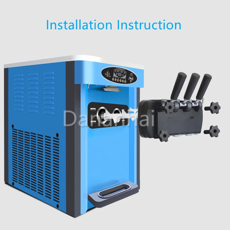 

2025 НОВАЯ машина для мороженого Sanwei, коммерческая маленькая настольная машина для замороженного йогурта