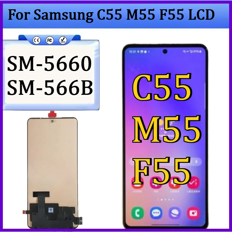 

New OLED For Samsung C55 M55 F55 LCD Display Touch Screen Digitizer Assembly for C55 C5560 M55 F55