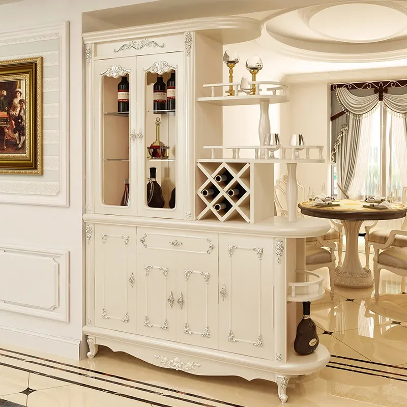 European Double Sided Entryway Cabinet Wine Storage Living Room Divider Shoe Rack Hallway Decorative Console Furniture