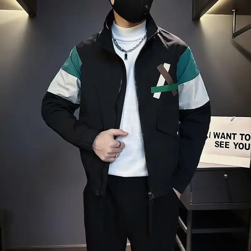 Advanced Splicing Jacket for Men New Popular Trend Brand Jacket Cool and Stylish Men\'s Casual Top
