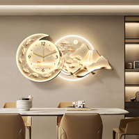 Chinese Style Silent Wall Watch Led Art Mural Design Modern Wall Watch Luxury Digital Big Size Horloge Living Room Decoration