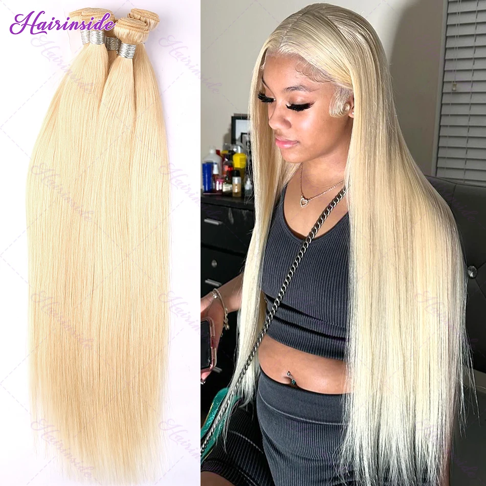 30 Inch 613 Honey Blonde Bone Straight Human Hair Bundles Virgin Hair Extensions Brazilian Hair Weave Raw Hair Bundles For Women