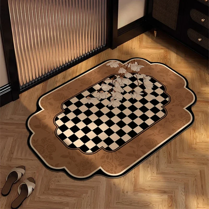 سجادة أرضية فائقة الامتصاص للحمام، أرضية دياتومي مضادة للسقوط، سريعة الجفاف، حصيرة قدم مضادة للانزلاق لباب الحمام #3