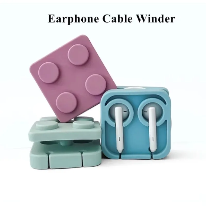 Soft Silicone Earphone Cable Winder Multifuncational Mini Portable Washable Wire Data Cable Organizer Headphone Line Cord Holder