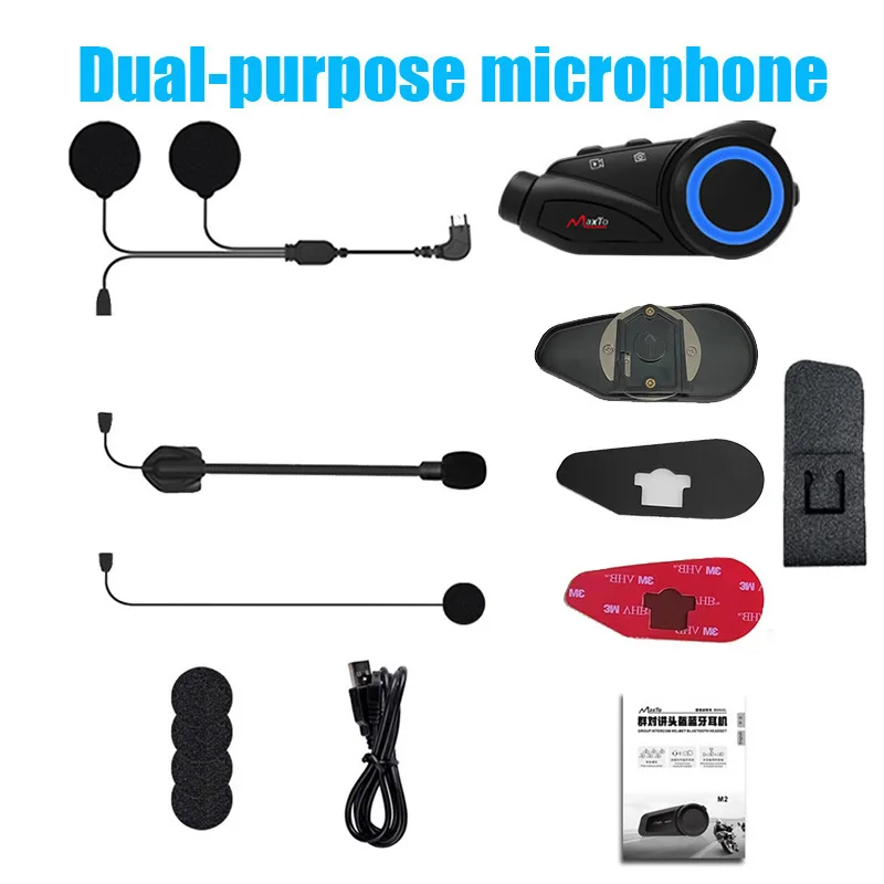 MAXTO M3 Motorradhelm Bluetooth Headset Intercom 1000 m WiFi 1080P Objektiv Videorecorder Wasserdicht 6 Fahrer 3